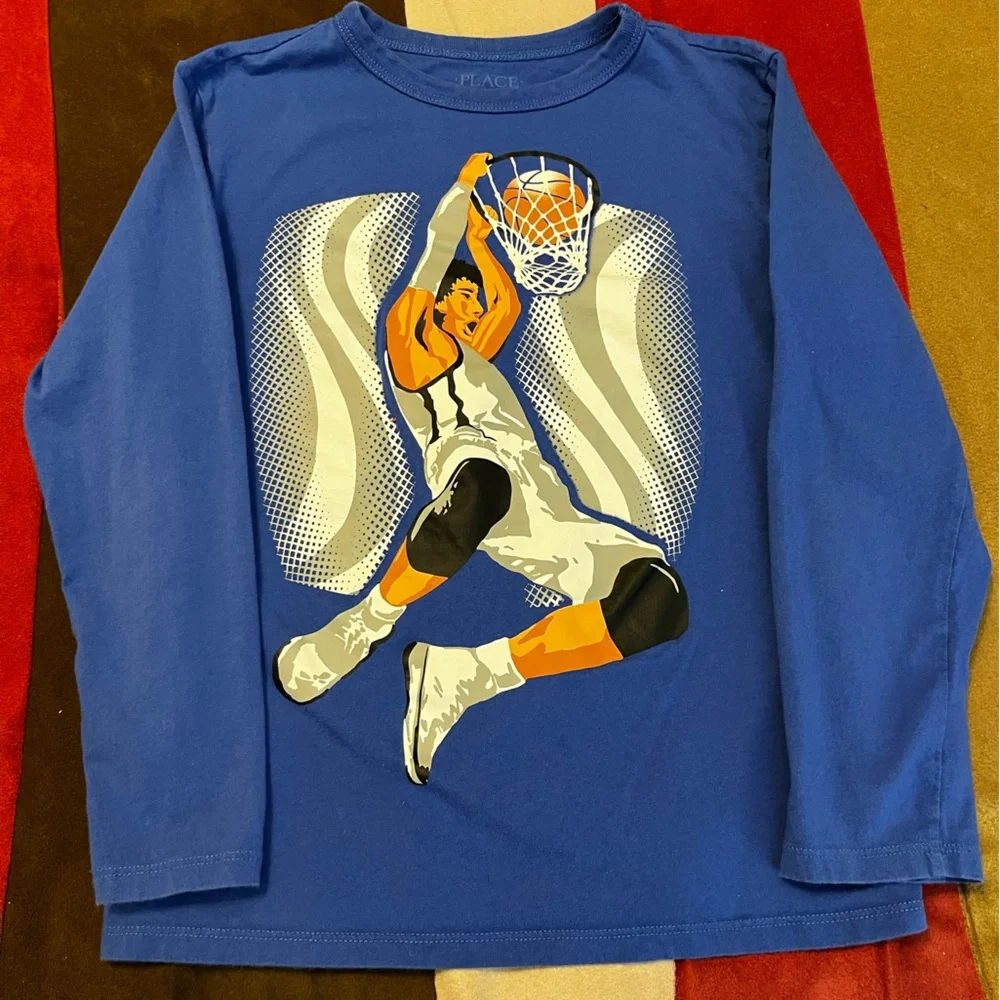 The Children's Place Blue Slam Dunk Long Sleeve Tee